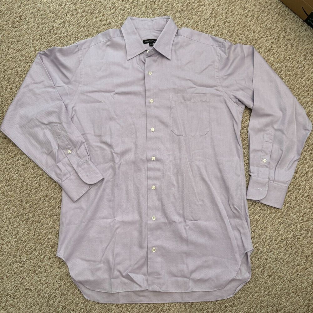 Robert Talbot button down shirt preppy lilac 16 - 35